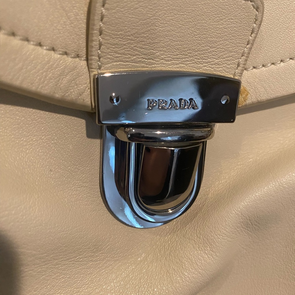 Prada Cream Leather Satchel - Picture 7 of 8